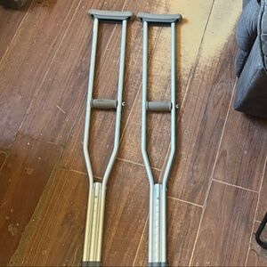 Adjustable Silver Crutches